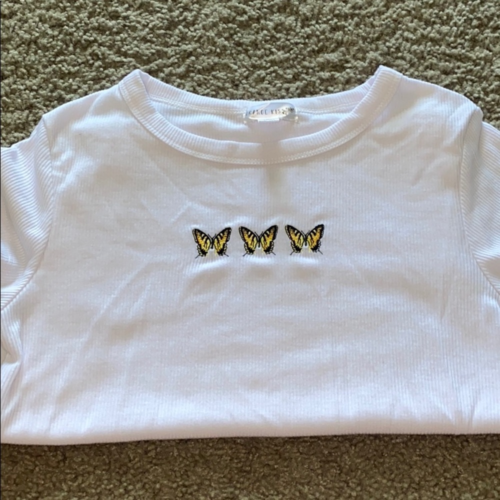 Butterfly white tee